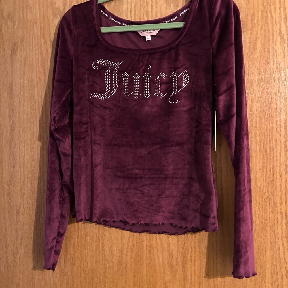 Juicy Couture Rich Plum Long Sleeve Tee